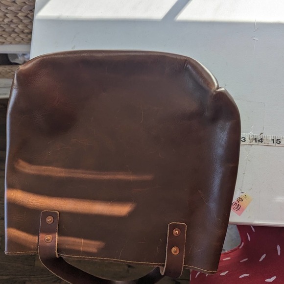 Lifetime Leather Mini Tote with Monogram Dark Brown KTH - Picture 3 of 10